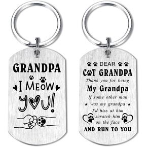 Laluminter أفضل هدايا الجد للقطط - هدايا I Meow You Grandpa من القطط - هدية عيد الميلاد لجد الحيوانات الأليفة ذات الفراء in Kuwait