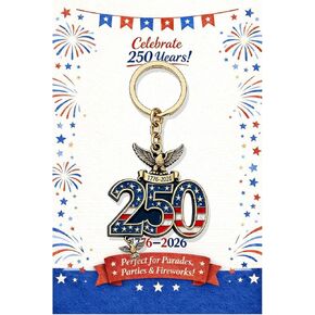 USA 250 Anniversary Keychain Patriotic America 250 Merchandise 250th Freedom Key Ring Souvenir in Saudi Arabia