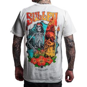 Sullen Men's La Vida Aloha Choloha Capsule Tattoo Lifestyle Graphic Premium Cotton Short Sleeve Tee in Kuwait