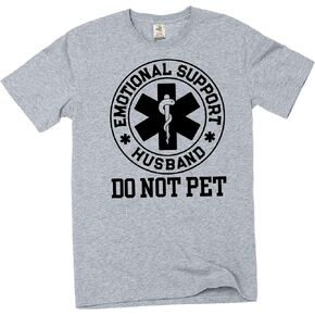 Men's Funny Emotional Support Husband T-Shirt Sarcastic Do not pet Father's Day dad Gift tee in Saudi Arabia