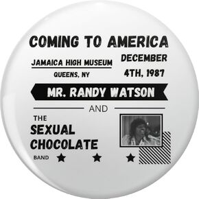 Coming To America - Sexual Chocolate Mr. Randy Watson Pin Lapel Pin Cute Brooch Pins Badges 0.75" in Saudi Arabia