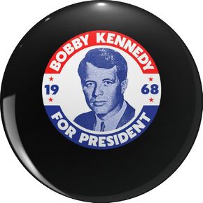 Music Retro Robert Kennedy For President Vote Bobby In 1968 Funny Graphic Gift Pin Lapel Pin Cute Brooch Pins Badges 0.75" in Saudi Arabia
