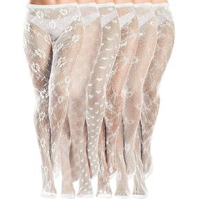 6 Pairs Patterned Tights for Women,Fun Lace Tights,High Elastic Cute Y2k Style Waist Tight with Design for Halloween in Saudi Arabia