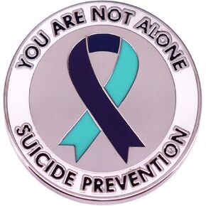 You Are Not Alone Suicide Prevention Enamel Pin Awareness Metal Badge Brooch in Saudi Arabia