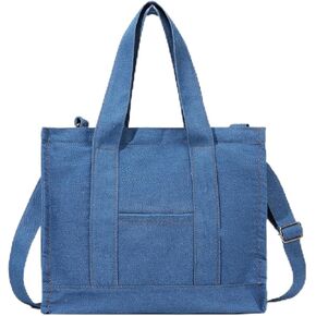 Denim Tote Bag Jean Purse for Women Crossbody Bags Lightweight Shoulder Handbag in Saudi Arabia