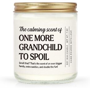 Pregnancy Announcement for Grandparents, Funny Baby Announcement Candle Lavender Scented, Pregnancy Reveal to Parents, Grandparents Again Gifts, 7 oz in Saudi Arabia