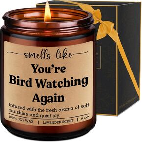 LEADO Birdwatching Candle - Bird Watcher Gifts, Birding, Bird Watching Gifts for Women, Men - Funny Fathers Day, Birthday Presents for Birdwatchers, Birders, Twitchers, Ornithologists, Nature Lovers in Saudi Arabia