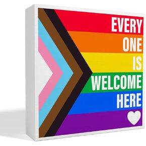 LGBT Decor Wooden Box Sign, LGBT Rainbow Pride Desk Decor for Room Home Office, LGBTQ Lesbian Gay Queer Decoration LGBT Pride Month Gifts for Men Women, A Lot of Courage in Saudi Arabia