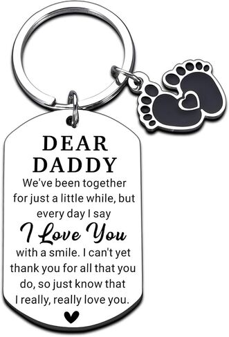 First Father's Day Keychain Gifts for New Dad, Gender Reveal Keychain for Soon to be Dad, New Daddy Keychain Gifts First Time, Dads to be Gift for 1st Time Dads, First Time Daddy Expectant Father Gift in Kuwait