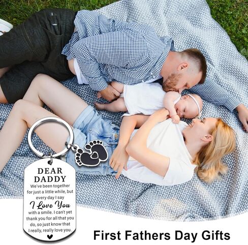 First Father's Day Keychain Gifts for New Dad, Gender Reveal Keychain for Soon to be Dad, New Daddy Keychain Gifts First Time, Dads to be Gift for 1st Time Dads, First Time Daddy Expectant Father Gift in Kuwait