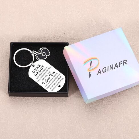 First Father's Day Keychain Gifts for New Dad, Gender Reveal Keychain for Soon to be Dad, New Daddy Keychain Gifts First Time, Dads to be Gift for 1st Time Dads, First Time Daddy Expectant Father Gift in Kuwait