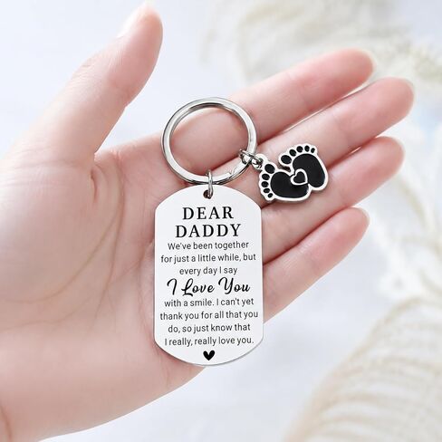 First Father's Day Keychain Gifts for New Dad, Gender Reveal Keychain for Soon to be Dad, New Daddy Keychain Gifts First Time, Dads to be Gift for 1st Time Dads, First Time Daddy Expectant Father Gift in Kuwait