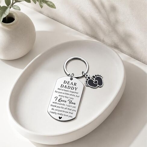 First Father's Day Keychain Gifts for New Dad, Gender Reveal Keychain for Soon to be Dad, New Daddy Keychain Gifts First Time, Dads to be Gift for 1st Time Dads, First Time Daddy Expectant Father Gift in Kuwait