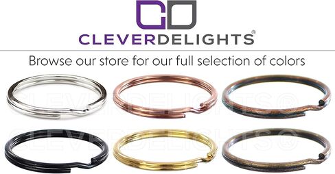 CleverDelights 3" Key Rings - 25 Pack - Large Split Key Rings - Strong Key Chain Ring Connector - 3 Inch in Kuwait