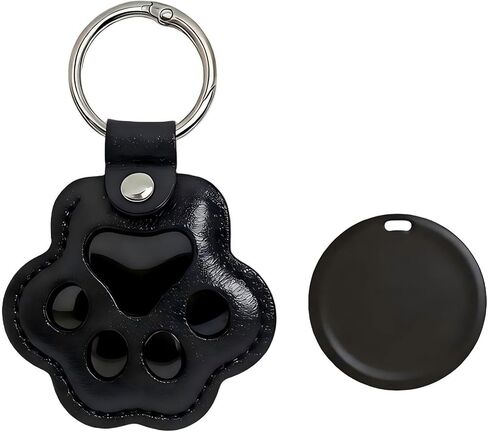Leather Airtag Keychain Holder for Women & Girl Car keyring Cute Bag Charm & Purse Charm Apple Airtag Holder for Kids in Kuwait