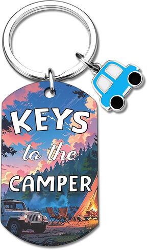Camper Gifts Keys to The Camper Keychain Camping Accessories Rv for Women Men Vintage Motel Key Chain for Trailer in Kuwait