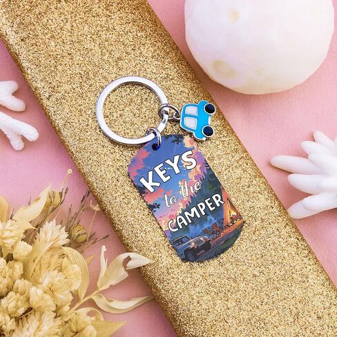 Camper Gifts Keys to The Camper Keychain Camping Accessories Rv for Women Men Vintage Motel Key Chain for Trailer in Kuwait