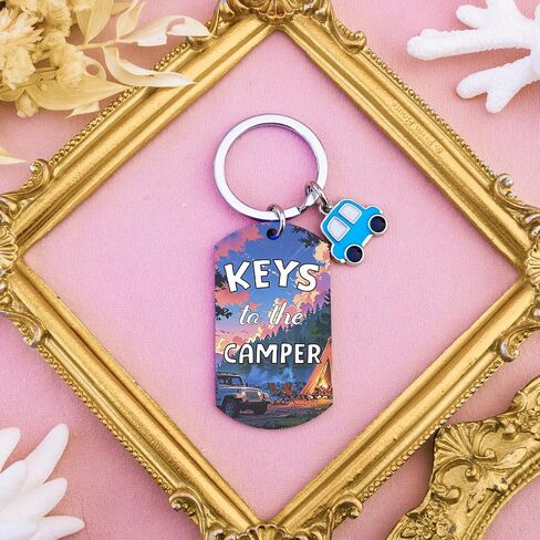 Camper Gifts Keys to The Camper Keychain Camping Accessories Rv for Women Men Vintage Motel Key Chain for Trailer in Kuwait