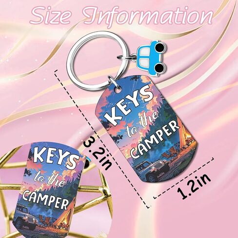 Camper Gifts Keys to The Camper Keychain Camping Accessories Rv for Women Men Vintage Motel Key Chain for Trailer in Kuwait