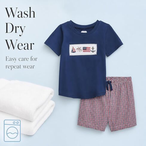 Mud Pie Toddler Boy Navy Patriotic Short Set in Saudi Arabia