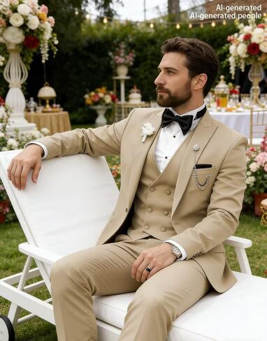 Tuxedo for Men 3 Piece Suit Slim Fit Tuxedo Suit Set Wedding Prom Suits Mens Fashion Formal Suits with Tie in Kuwait