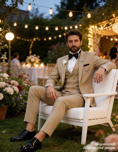Tuxedo for Men 3 Piece Suit Slim Fit Tuxedo Suit Set Wedding Prom Suits Mens Fashion Formal Suits with Tie in Kuwait