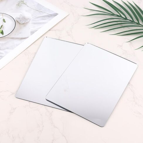 Penitue 2pcs Strong Magnetic Locker Mirror, Small Mini Little Frameless Acrylic Magnet Self Adhesive Stick Mirror with Unbreakable Organiser Accessories Stuff for School Work Office Cabinets in Kuwait