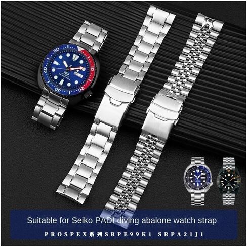 Solid stainless wristband fit for Seiko steel Wrist strap abalone turtle SRPE99K1 srpa21 srp777 srpc25 men's metal watchband 22mm in Saudi Arabia