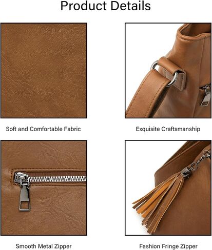 Crossbody Purses for Women, Multi Pocket Casual Shoulder Bag with Tassel and Adjustable Strap in Saudi Arabia