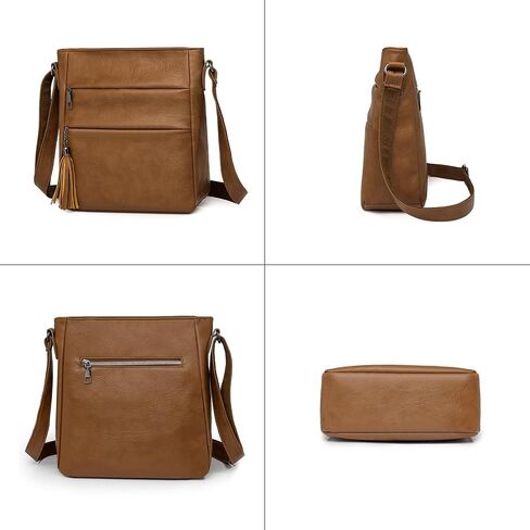 Crossbody Purses for Women, Multi Pocket Casual Shoulder Bag with Tassel and Adjustable Strap in Saudi Arabia