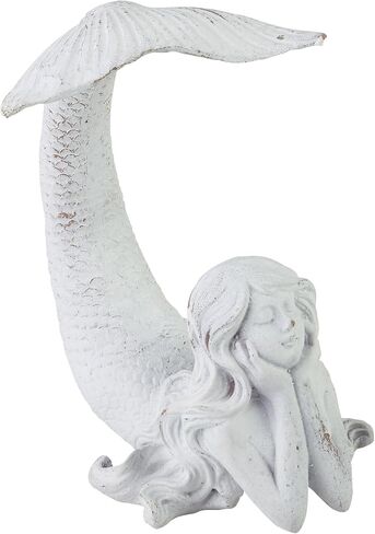 SOFFEE DESIGN Shy Mermaid Figurine Resin Ornament, Coastal Bedroom Shelf Decor for Mermaid Lovers, Unique Housewarming Gift in Saudi Arabia