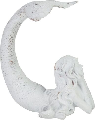 SOFFEE DESIGN Shy Mermaid Figurine Resin Ornament, Coastal Bedroom Shelf Decor for Mermaid Lovers, Unique Housewarming Gift in Saudi Arabia