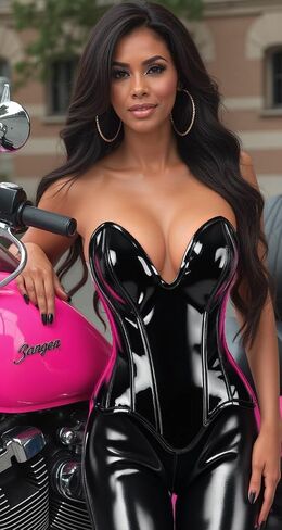 Daisy corsets Women's Daisy Corsets Top Drawer Steel Boned Patent Plunge Neckline Overbust Corset in Saudi Arabia