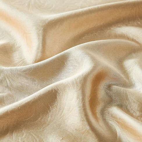 NAPEARL Luxury Jacquard Curtains and a Valance for Living Room, Dining Room Curtains & Drapes with Layer, Set of 2 Panels with Lining Satins (Gloden, W52 x L84) in Saudi Arabia