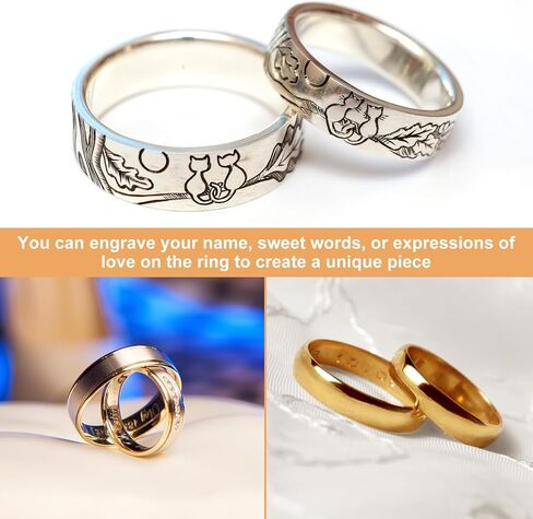 MECCANIXITY Stainless Steel Ring, Plain Ring Blanks Matte Brushed Wedding Bends for Men Women in Kuwait
