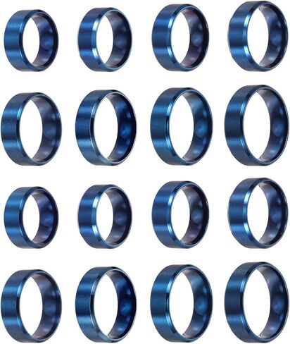 MECCANIXITY Stainless Steel Ring, Plain Ring Blanks Matte Brushed Wedding Bends for Men Women in Kuwait