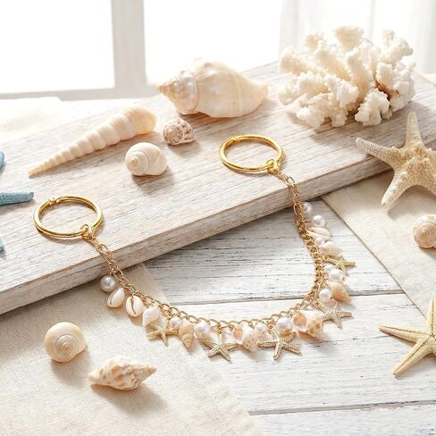 Beach Bag Charm Chain, Fashion Beach Pearl Starfish Conch Handbag Chain Funny Ocean Bag Charm for Crossbody & Handbag Decorative Accessory in Kuwait