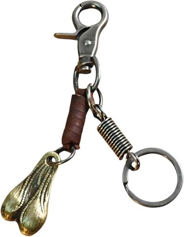 Funny Golden Egg Hairy Ball Keychain - Stainless Steel Prank Gag Gift with Leather Cord for Men & Women in Saudi Arabia