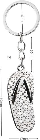 3 Pack Set Slipper Keychain for Women Men,Gold Silver and Black Flip flop Sandal Pendant Bag Charms Keychains Accessories Gifts For Car Key Ring,Backpacks,Purse in Saudi Arabia