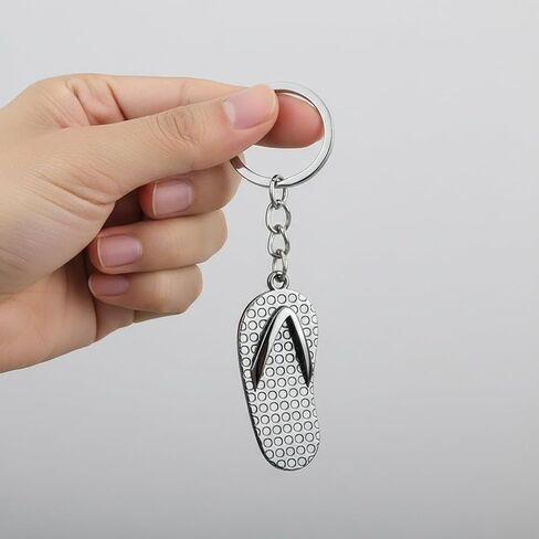 3 Pack Set Slipper Keychain for Women Men,Gold Silver and Black Flip flop Sandal Pendant Bag Charms Keychains Accessories Gifts For Car Key Ring,Backpacks,Purse in Saudi Arabia