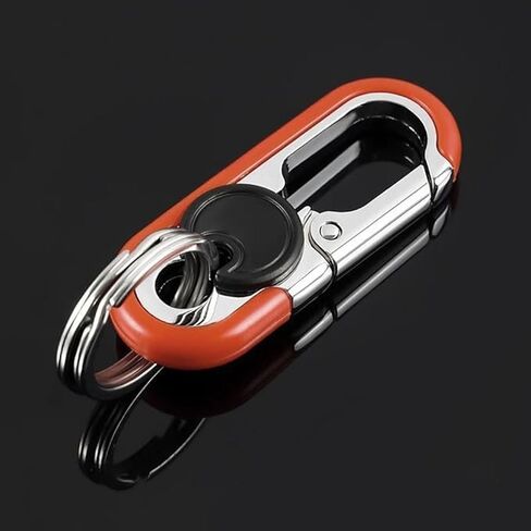 Metal Car Key Chain, Carabiner Key Ring Clip Organizer Keychain Keyring Accessories for Men and Women, Orange in Kuwait