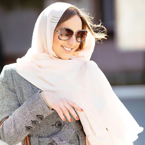 12 Pcs Cute Hijab Pins Pearl Scarf Clip Scarf Pin Hijab Pins Muslim Pearl Clips Headscarf Shawl Pin Safety Sweater Brooches Decorative Boutonniere in Saudi Arabia