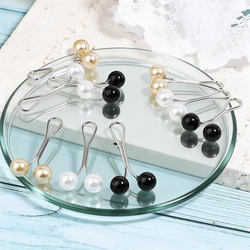 12 Pcs Cute Hijab Pins Pearl Scarf Clip Scarf Pin Hijab Pins Muslim Pearl Clips Headscarf Shawl Pin Safety Sweater Brooches Decorative Boutonniere in Saudi Arabia