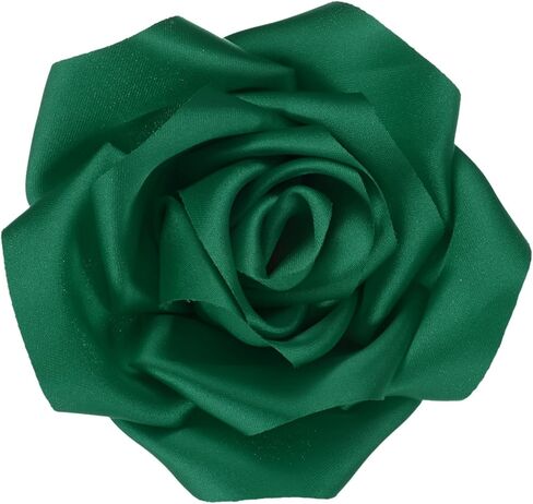 M METERXITY Rose Flower Brooches and Pins for Women, Handmade Lapel Pins Dainty Satin Fabric Big Rose Hair Flowers Clips in Kuwait
