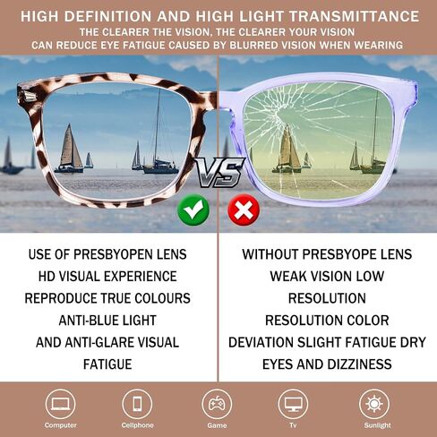 Reading Glasses for Women Men 3 Pack Blue Light Blocking Eye Glasses Spring Hinge Readers Computer Glasses in Kuwait