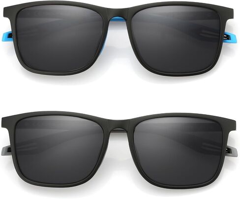 Missfive 2 Pack Upgraded TR90 Reading Sunglasses Men, Sporty Full Lens UV400 Protection Sun Readers Metal Spring Hinge in Saudi Arabia