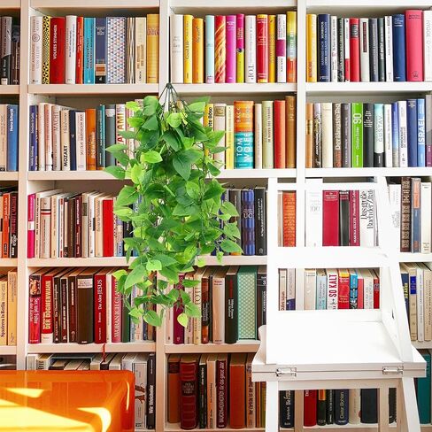 2 Pcs Fake Hanging Plants Vines for Room Decor, 3.6 ft Artificial Ivy Greenery Garlands Small Potted Plants for Indoor Outdoor Home Bedroom Living Aesthetic Kitchen Office Wall Patio Living Room Decor in Saudi Arabia