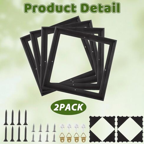 إطار عائم من القماش مقاس 12 × 12، إطارات مربعة بعمق 0.9 بوصة إطار عائم للقماش (أسود) in Kuwait