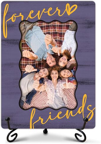 Forever Friends Picture Photo Frame, Unique and Cute Picture Frame, Friendship Birthday Christmas Gifts for Women Friends BFF Besties, Desk Tabletop Decor for 4 x 6 Photo-A18 in Saudi Arabia