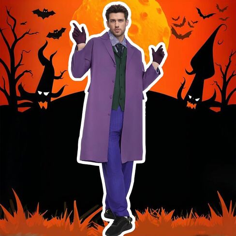 Seven piece men's purple windbreaker set Halloween Adult Costume for Party Cosplay in Saudi Arabia
